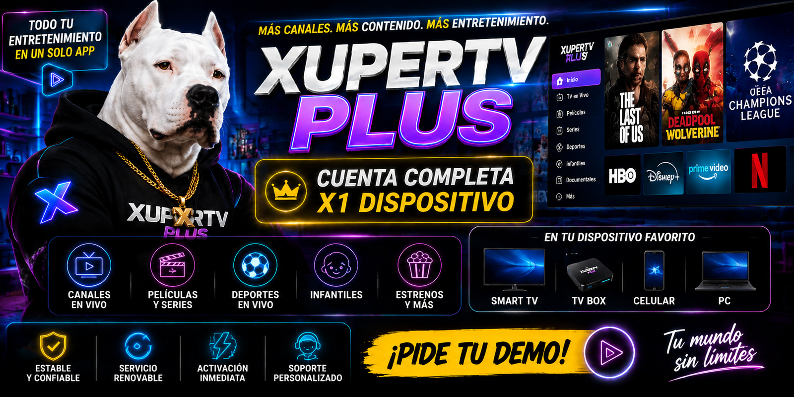 XUPERTV X 1 DISPOSITIVO  X 30 DIAS